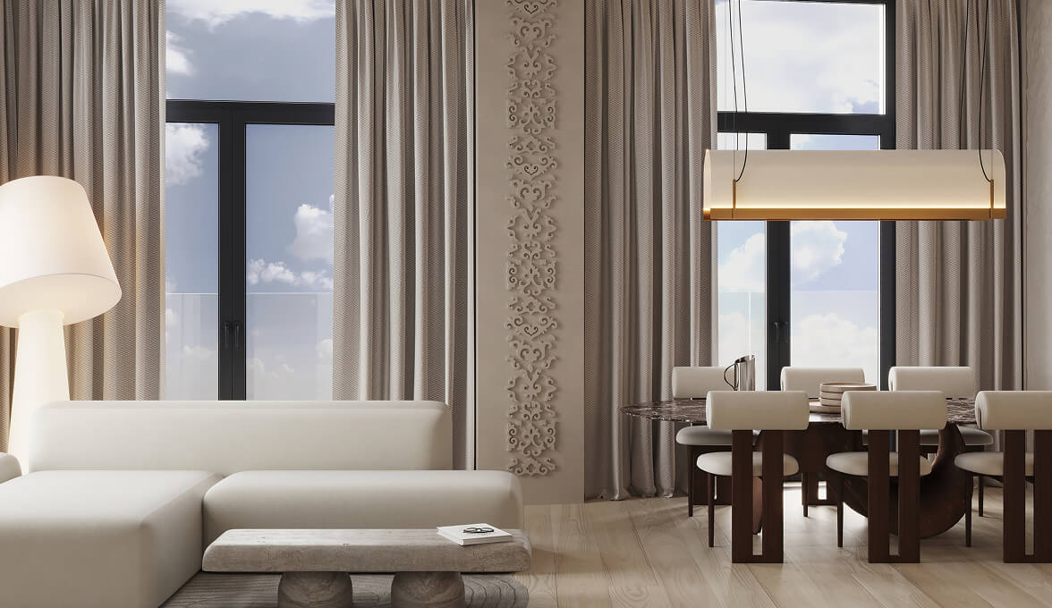 Интерьер квартиры с ремонтом от застройщика